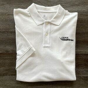 Lands’ End White Polo Shirt Men’s Size L